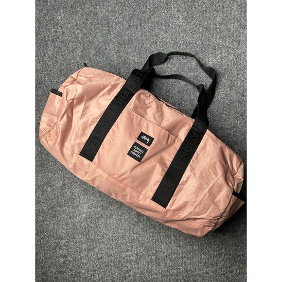 Womens Nylon Herschel Supply Stussy Pink Duffel Gym Bag Size One Size